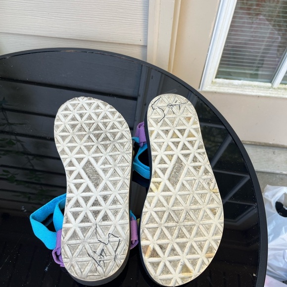 Teva Women's Sandals in Vibrant Blue and Yellow - Picture 3 of 3